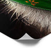 Keeshond Dog in St. Patrick's Day Dress ポスター (角)