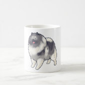Keeshond dog Magic コーヒーマグカップ (中央)