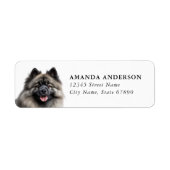 Keeshond Dog Return Address Labels ラベル (正面)