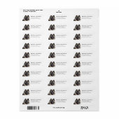 Keeshond Dog Return Address Labels ラベル (フルシート)