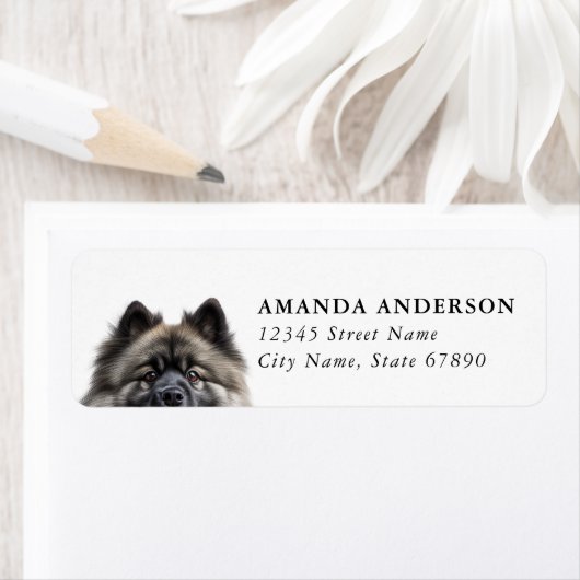 Keeshond Dog Return Address Labels ラベル (インサイチュ)