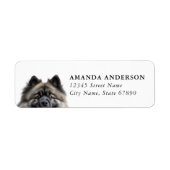 Keeshond Dog Return Address Labels ラベル (正面)