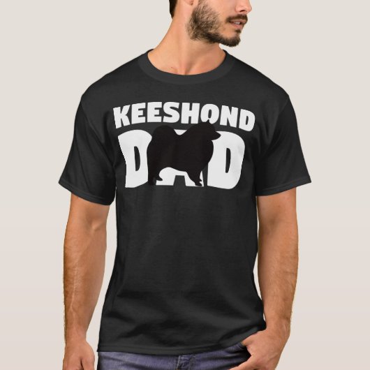 Keeshond  for Dog Father Keeshond Dad  Keeshond Tシャツ (正面)