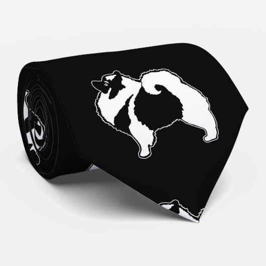 Keeshond Graphics  - Cute Original Dog Art ネクタイ (ロール)