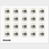 Keeshond Graphics Keeshond Mom and Son スクエアシール (シート)