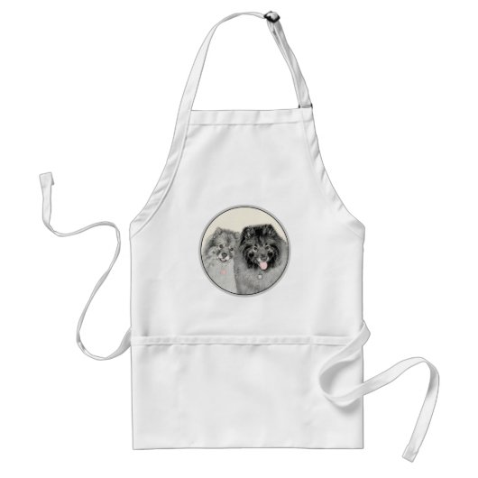 Keeshond Graphics Keeshond Mom and Son スタンダードエプロン (正面)