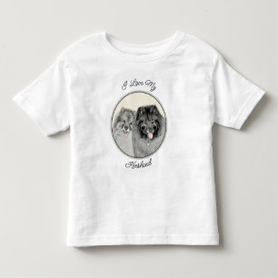 Keeshond Graphics Keeshond Mom and Son トドラーTシャツ