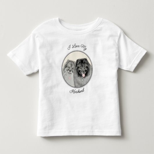 Keeshond Graphics Keeshond Mom and Son トドラーTシャツ (正面)