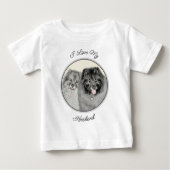 Keeshond Graphics Keeshond Mom and Son ベビーTシャツ (正面)