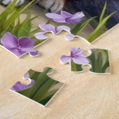 Keeshond Lilac Garden Art ジグソーパズル (側面)