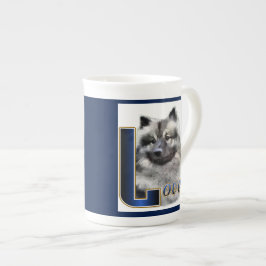 Keeshond LOVE Gives ボーンチャイナマグカップ