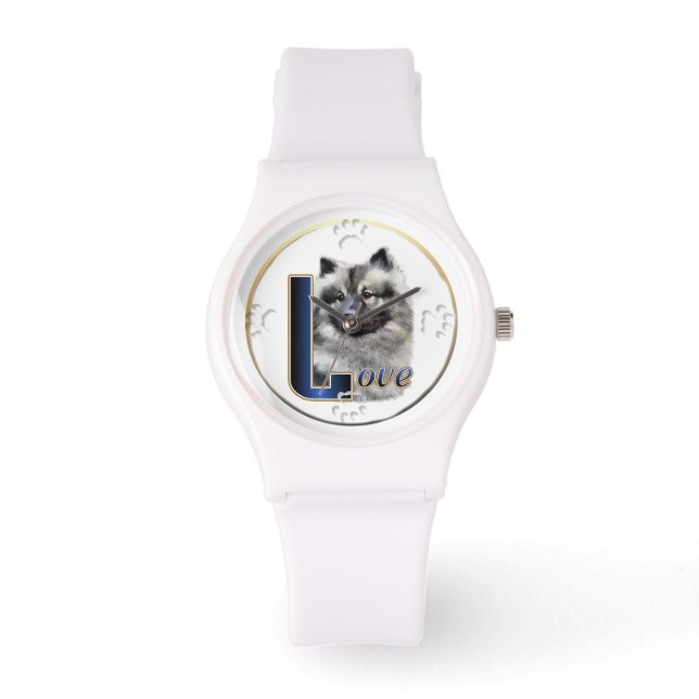 Keeshond LOVE Gives 腕時計 (正面)