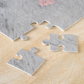 Keeshond Mom and Son's -絵画オリジナルドッグアート ジグソーパズル (側面)