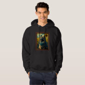 Keeshond Painting Sunflower Flower Mom Women Flora パーカ (正面フル)