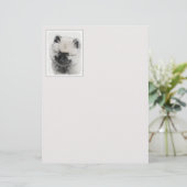 Keeshond Puppy Drawing - Cute Original Dog Art (スタンド正面)