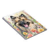 Keeshond Watercolor Journal ノートブック (右側)