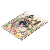 Keeshond Watercolor Journal ノートブック (左側)