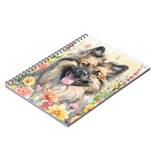 Keeshond Watercolor Journal ノートブック (左側)