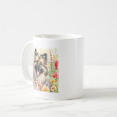 Keeshond Watercolor Mug コーヒーマグカップ (正面左)