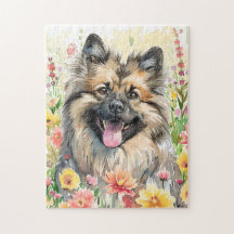 Keeshond Watercolor Puzzle