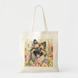 Keeshond Watercolor Tote Bag トートバッグ