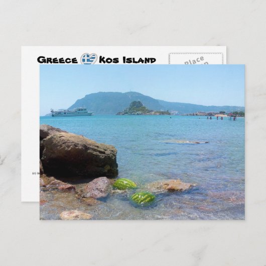 Kefalosの打歩のStefanos Kosの島のギリシャの郵便はがき ポストカード (正面/裏面)