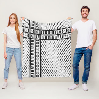 Keffiyeh Symbol of Palestine Resistance Pattern フリースブランケット