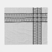 Keffiyeh Symbol of Palestine Resistance Pattern フリースブランケット (正面(横))