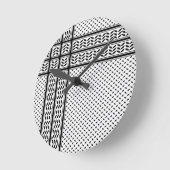 Keffiyeh Symbol of Palestine Resistance Pattern ラウンド壁時計 (傾斜)