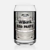 Kegパーティーおもしろい缶形状ドリンクガラス ガラス缶 (正面)