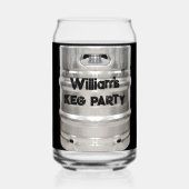 Kegパーティーおもしろい缶形状ドリンクガラス ガラス缶 (裏面)