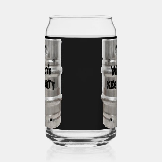 Kegパーティーおもしろい缶形状ドリンクガラス ガラス缶 (右)