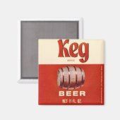 Kegブランドのビアマグネット マグネット (正面/裏面)