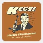 Kegs: 16ガロンの液体の幸福 スクエアシール (正面)