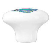 KEIKO KOKESHI人形 – 青い着物芸者ガール セラミックノブ (側面)