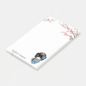 KEIKO KOKESHI人形 – 青い着物芸者ガール ポストイット (アングル)