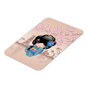 KEIKO KOKESHI人形 – 青い着物芸者ガール マグネット (左側)