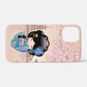 KEIKO KOKESHI人形 – 青い着物芸者ガール Case-Mate iPhoneケース (裏面 (横))