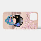 KEIKO KOKESHI人形 – 青い着物芸者ガール Case-Mate iPhoneケース (裏面 (横))