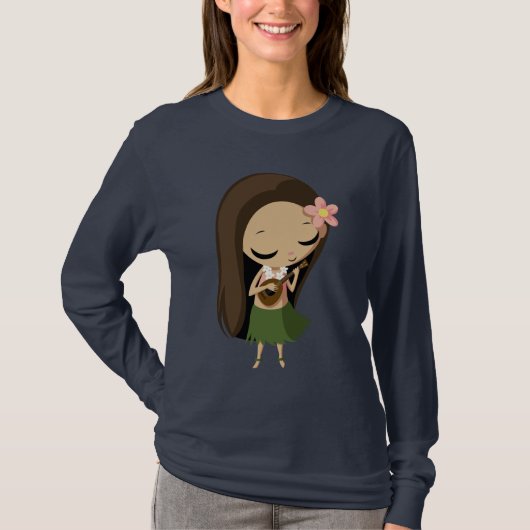 Keilanaフラ女の子 Tシャツ (正面)