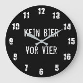 Kein Bier Vor Vier ラージ壁時計 (正面)