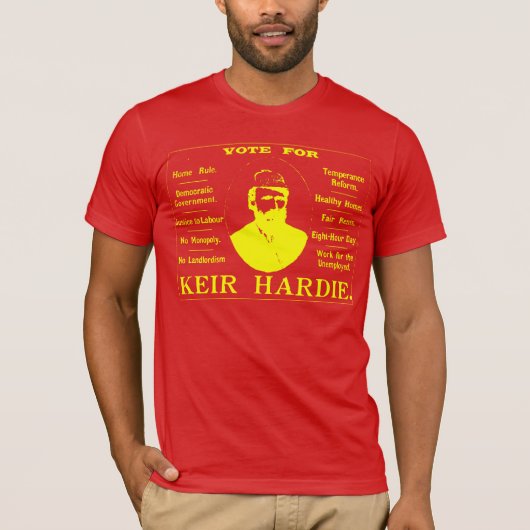 KEIR HARDIEの労働党 Tシャツ (正面)