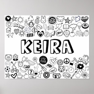 「KEIRA」カラー・イット・ユアアウトラインデザイン ポスター