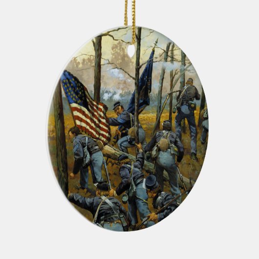 Keith Roccoによる今日の戦いの多く セラミックオーナメント (右)