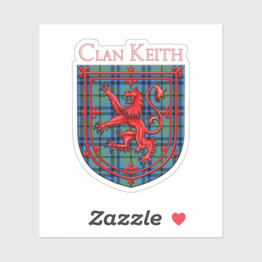 Keith Tartan Scottish Plaid Lion Rampant シール (シート)
