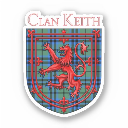 Keith Tartan Scottish Plaid Lion Rampant シール (正面)