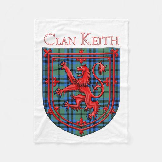 Keith Tartan Scottish Plaid Lion Rampant フリースブランケット (正面)