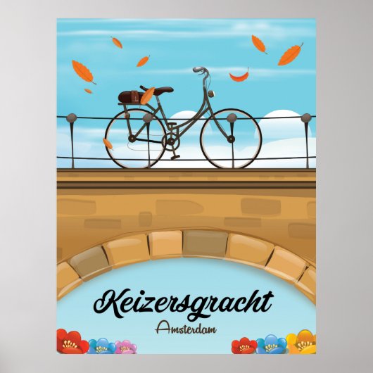 Keizersgracht Canal Amsterdam旅行ポスター ポスター (正面)