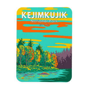 Kejimkujik国立公園スティルブルックカナダレトロ マグネット
