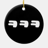 KEKEㅋㅋㅋ韓国スラングピンポンボール セラミックオーナメント (裏面)